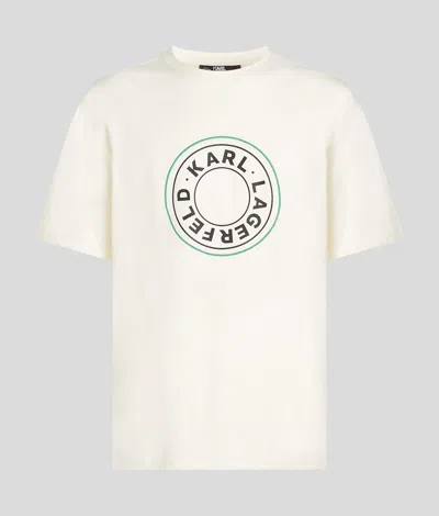 Karl Lagerfeld Circle Logo T-shirt In White