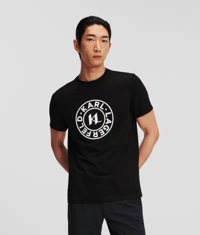 Karl Lagerfeld Circle Logo T-shirt In Multi