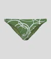 Karl Lagerfeld Circle-print Brazilian Bikini Bottoms In Green