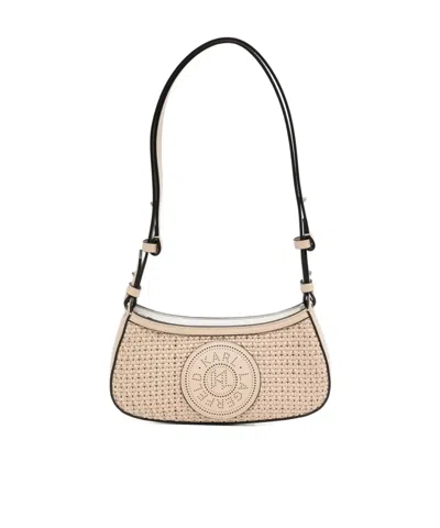 Karl Lagerfeld Circle Shoulder Bag In Brown