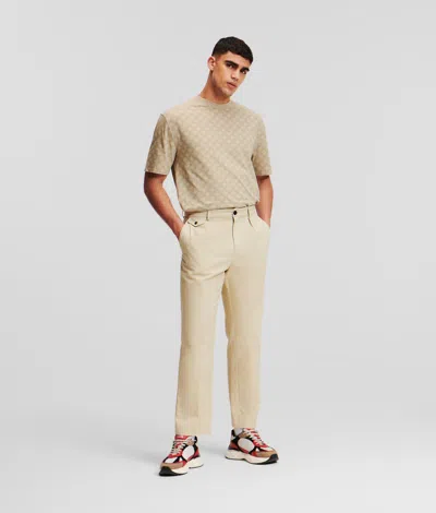 Karl Lagerfeld Classic Chino Pants In Neutral