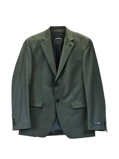 Karl Lagerfeld Clever Notch-lapel Blazer In Green