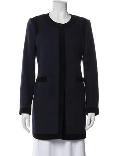 Pre-owned Karl Lagerfeld Coat In Blue