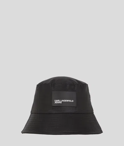 Karl Lagerfeld Coated Denim Bucket Hat