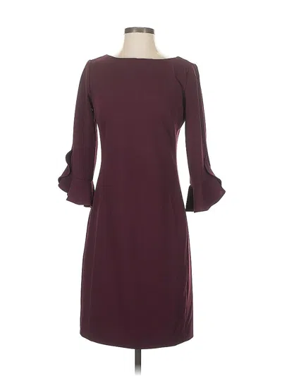 Pre-owned Karl Lagerfeld Cocktail Dress In Burgundy