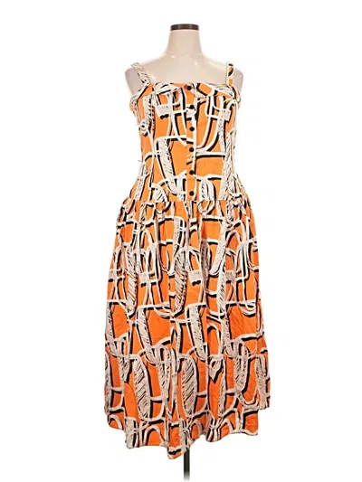 Pre-owned Karl Lagerfeld Cocktail Dress In Orange
