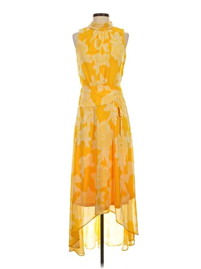 Pre-owned Karl Lagerfeld Cocktail Dress In Yellow