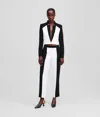 Karl Lagerfeld Color-block Cigarette Pants In White