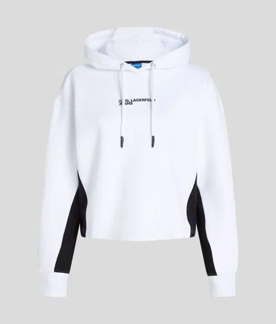 Karl Lagerfeld Colorblock Hoodie In White