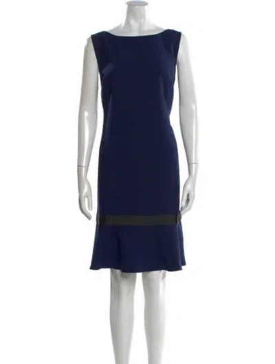 Pre-owned Karl Lagerfeld Colorblock Pattern Knee-length Dress In Multi