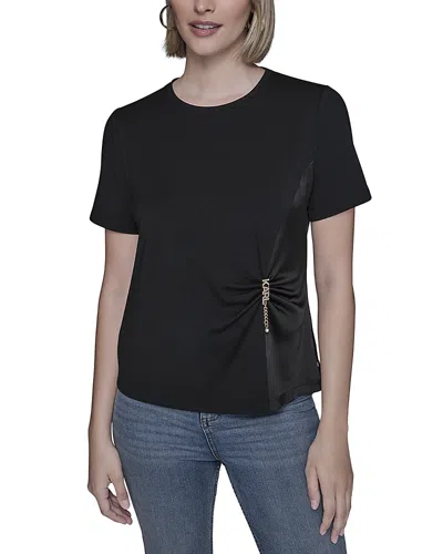 Karl Lagerfeld Combo Tee In Black