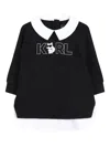 Karl Lagerfeld Contrast-collar Dress In Black