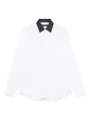 Karl Lagerfeld Contrast-collar Shirt In White