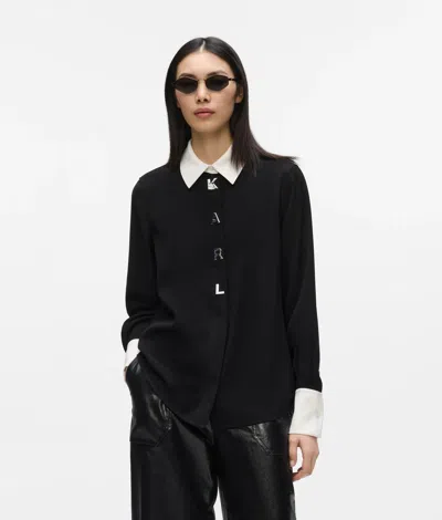 Karl Lagerfeld Contrast Karl Letter Shirt