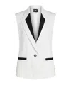 Karl Lagerfeld Contrast-lapel Tailored Gilet In White