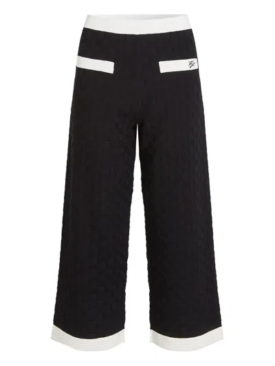 Karl Lagerfeld Contrast-piping Knitted Trousers