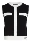 Karl Lagerfeld Top Mit Kontrastpaspeln In Black