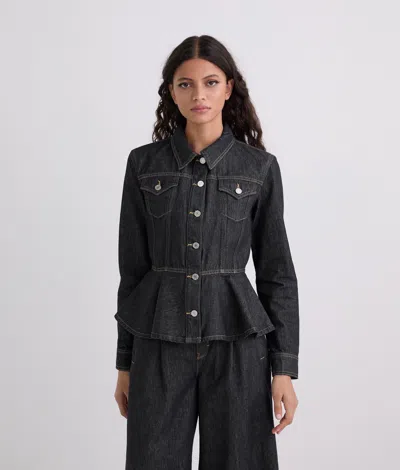 Karl Lagerfeld Contrast Stitch Denim Jacket
