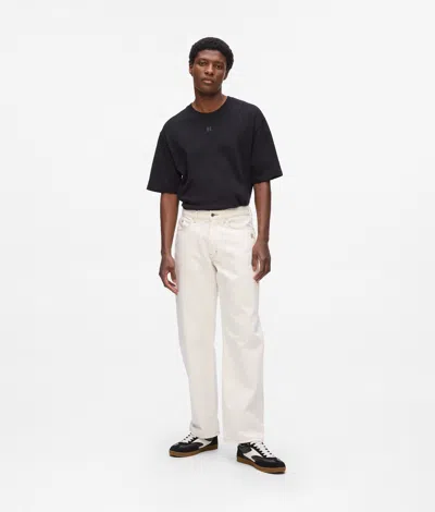 Karl Lagerfeld Contrast Stitch Jeans In Blue