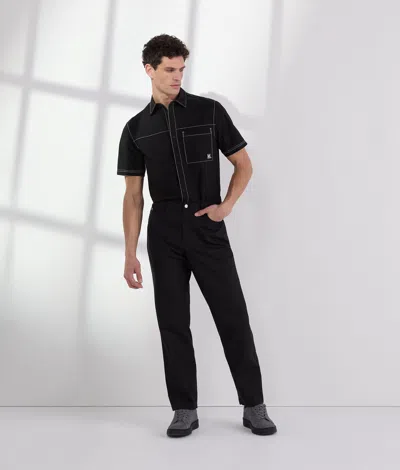 Karl Lagerfeld Contrast Stitch Pants In Black