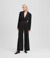 Karl Lagerfeld Contrast Stitch Pants In Black