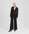 Karl Lagerfeld Contrast Stitch Pants In Black