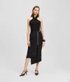 Karl Lagerfeld Contrast Stitch Skirt In Black