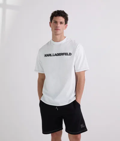 KARL LAGERFELD CONTRAST STITCH T-SHIRT