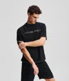 Karl Lagerfeld Contrast-stitching T-shirt In Black