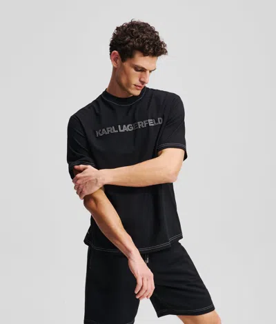 KARL LAGERFELD CONTRAST STITCH T-SHIRT