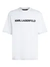 Karl Lagerfeld Contrast-stitching T-shirt In White