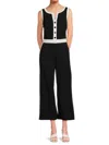 KARL LAGERFELD CONTRAST TRIM CROPPED JUMPSUIT