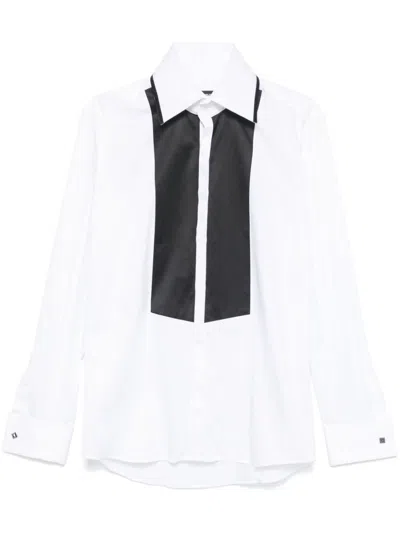 Karl Lagerfeld Contrasting-bib Shirt In White