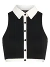 Karl Lagerfeld Contrasting-trim Swim Top In Black
