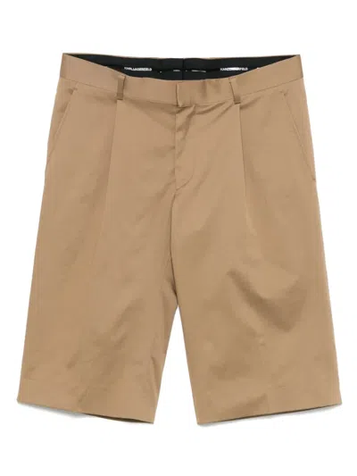 Karl Lagerfeld Cool Shorts In Brown