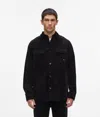 Karl Lagerfeld Logo-patched Corduroy Overshirt In Black