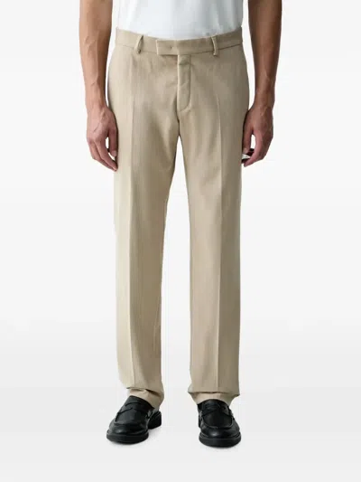 Karl Lagerfeld Corduroy Pressed-crease Trousers In Neutral