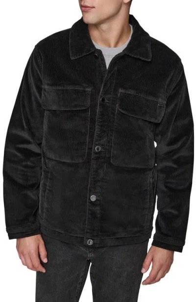 Karl Lagerfeld Corduroy Shirt Jacket In Black