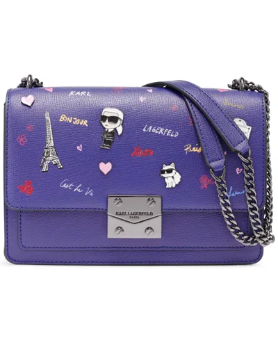 Karl Lagerfeld Corrine Mini Shoulder Bag In Blue