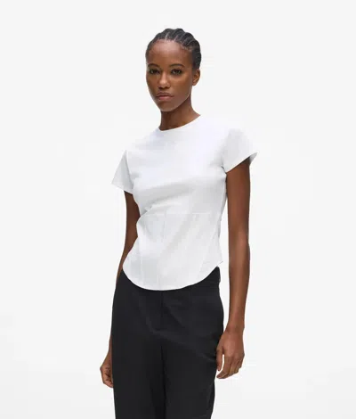 Karl Lagerfeld Corset T-shirt In White