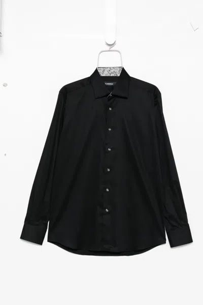 Karl Lagerfeld Cotton-blend Shirt In Black
