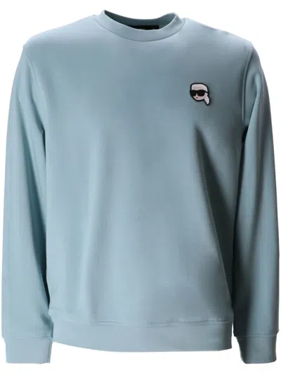 Karl Lagerfeld Cotton-blend Sweatshirt In Blue