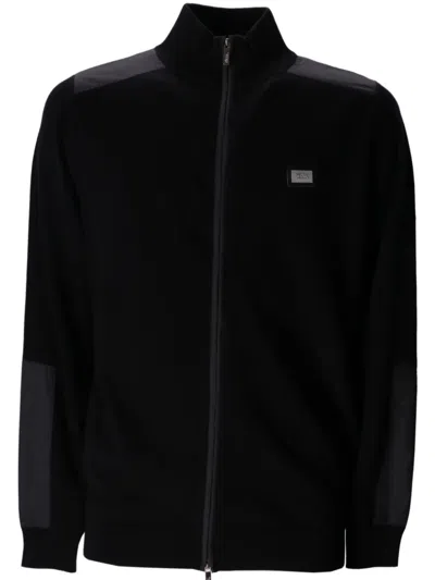 Karl Lagerfeld Cotton Cardigan In Black