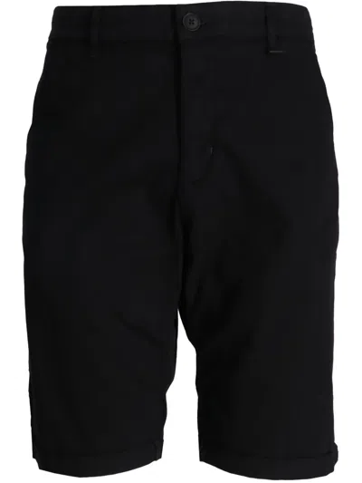 Karl Lagerfeld Cotton Chino Shorts In Black