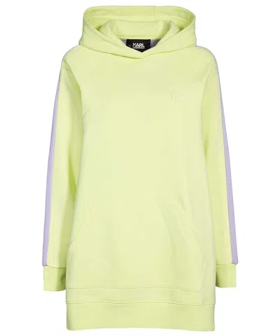 Karl Lagerfeld Cotton Hoodie In Green