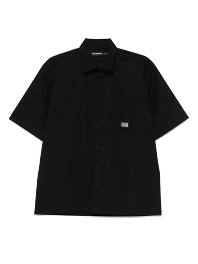 Karl Lagerfeld Cotton Shirt In Black