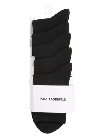 Karl Lagerfeld Cotton Socks Pack In Black