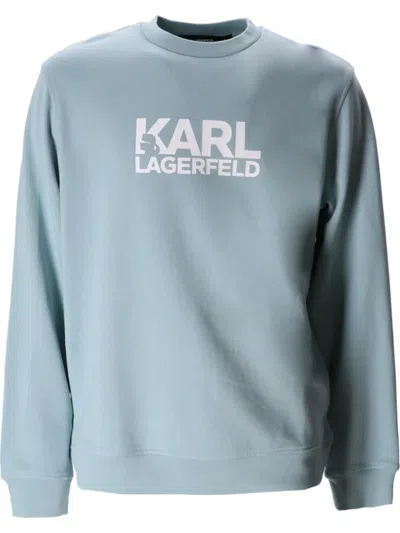 Karl Lagerfeld Cotton Sweatshirt In Blue