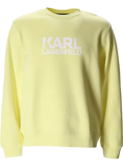 Karl Lagerfeld Cotton Sweatshirt In Yellow