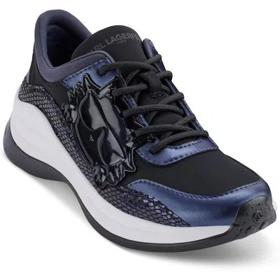 Karl Lagerfeld Coty Womens Embellished Manmade Casual And Fashion Sneakers In Multi